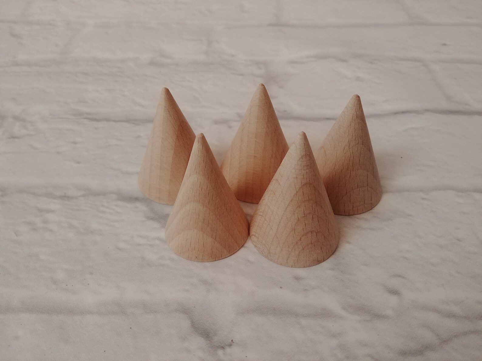 Wooden Cone Medium wood cones Natural Eco friendly Unfinished Etsy