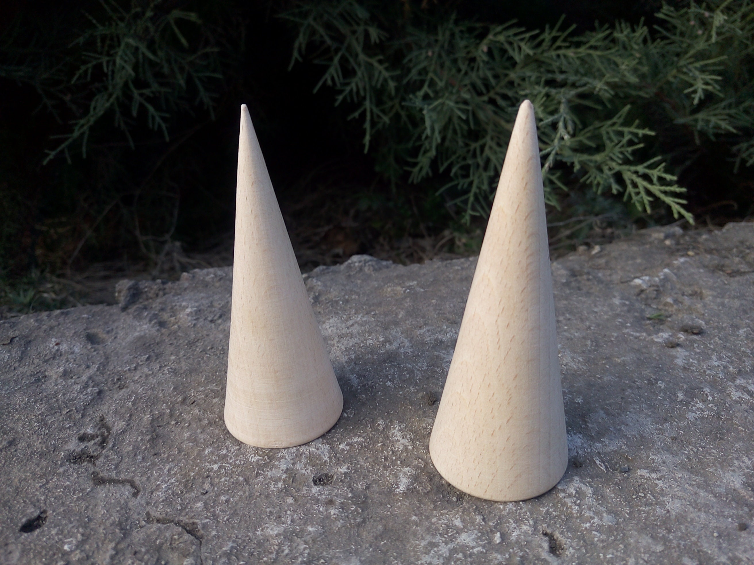 Wooden Cone Medium wood cones Natural Eco friendly Wooden Etsy