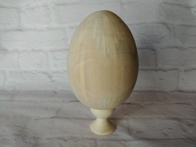 Large Wooden Eggs Easter Unfinished Wood Egg Unpaited Easter Etsy