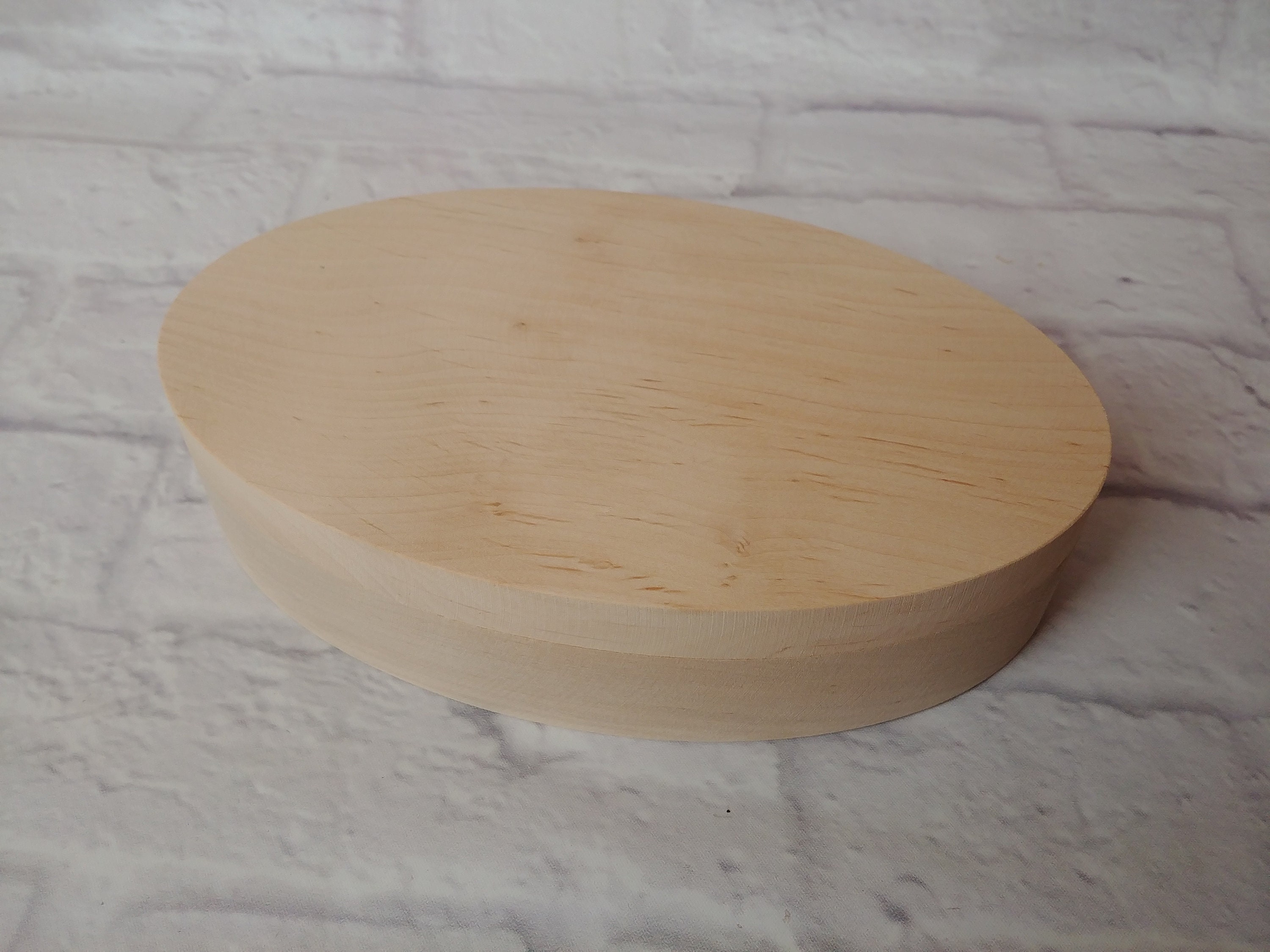 Large oval wood box Unfinished oblong wooden box eco friendly Etsy