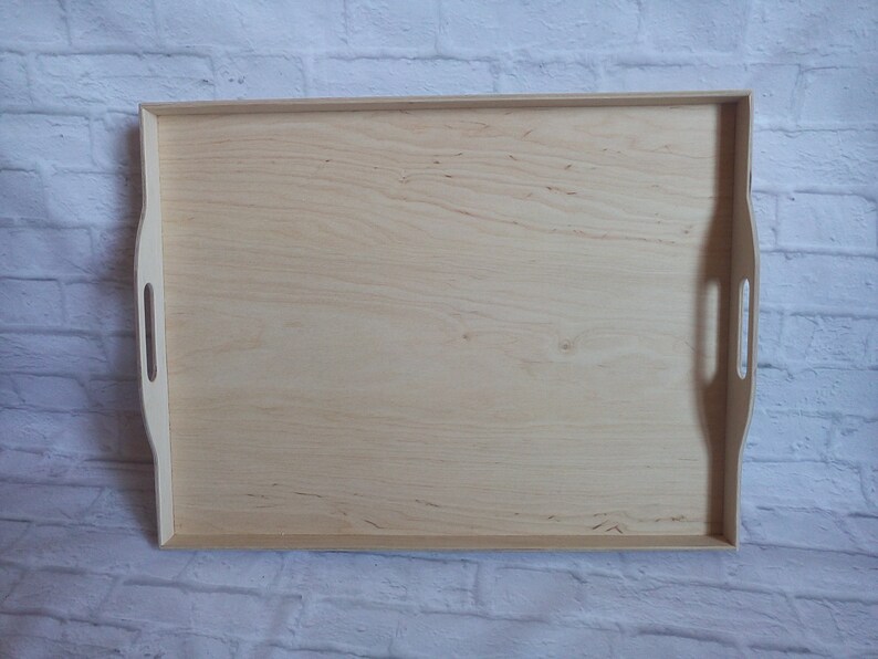 Large Serving Tray Unfinished Wooden Table Tray Untreated Etsy
