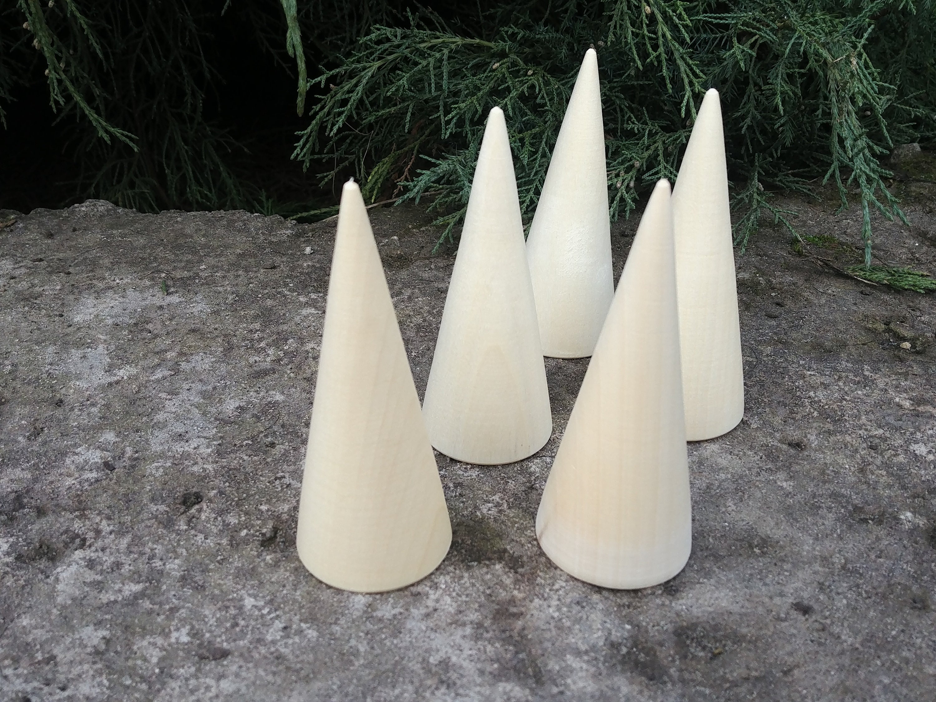 Wooden Cone Medium wood cones Natural Eco friendly Wooden Etsy