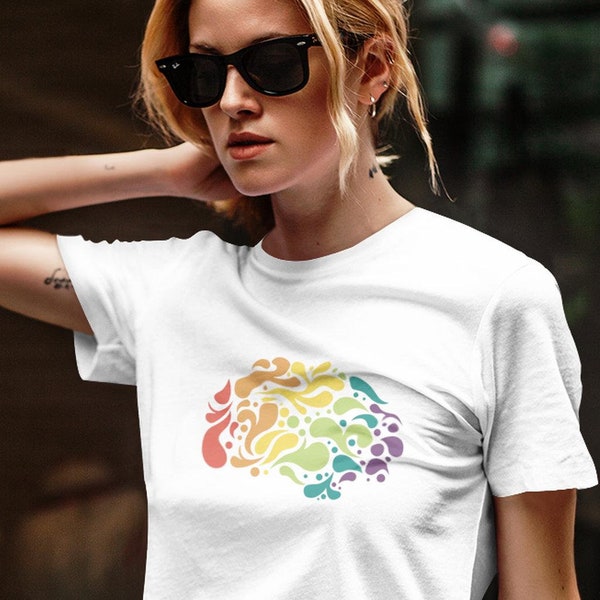 Neurodiversity Shirt - Rainbow Brain - Autism - ADHD - Unisex T Shirt - Graphic Tee