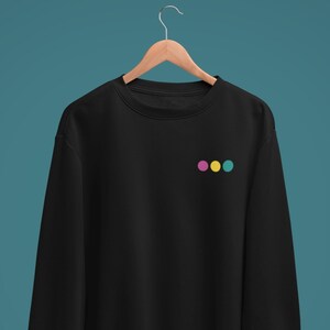 Pansexual Sweatshirt - Pan Pride - Pansexual Flag - Pocket Print Dots - Unisex Jumper