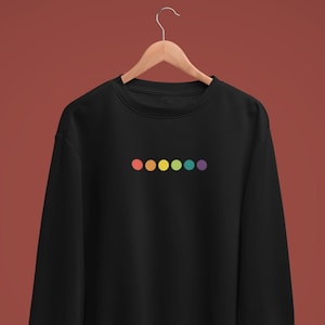 LGBT Sweatshirt - Pride Flag - Rainbow Dots - LGBTQ - Unisex Jumper