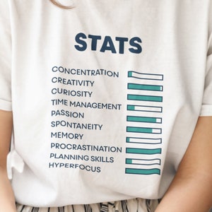 ADHD Shirt - ADHD Stats - Neurodiversity - ADHD Adult - Unisex Shirt - Graphic Tee