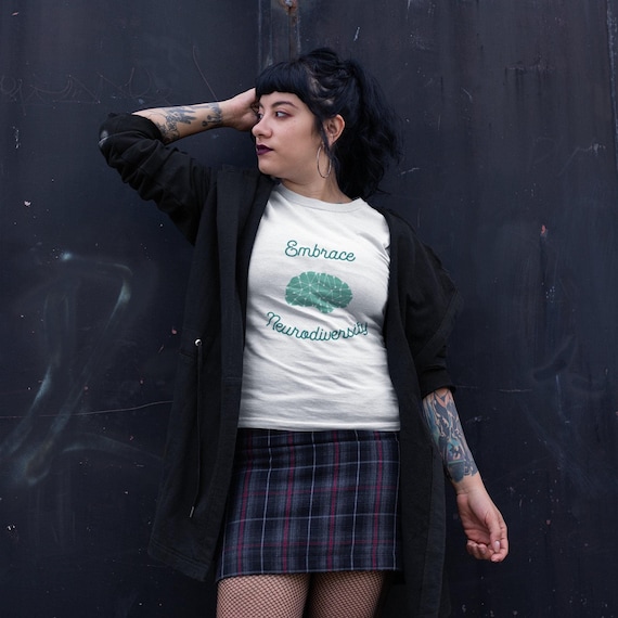 Neurodivergent T-Shirt - Embrace Neurodiversity - Human Brain - Autism - ADHD...