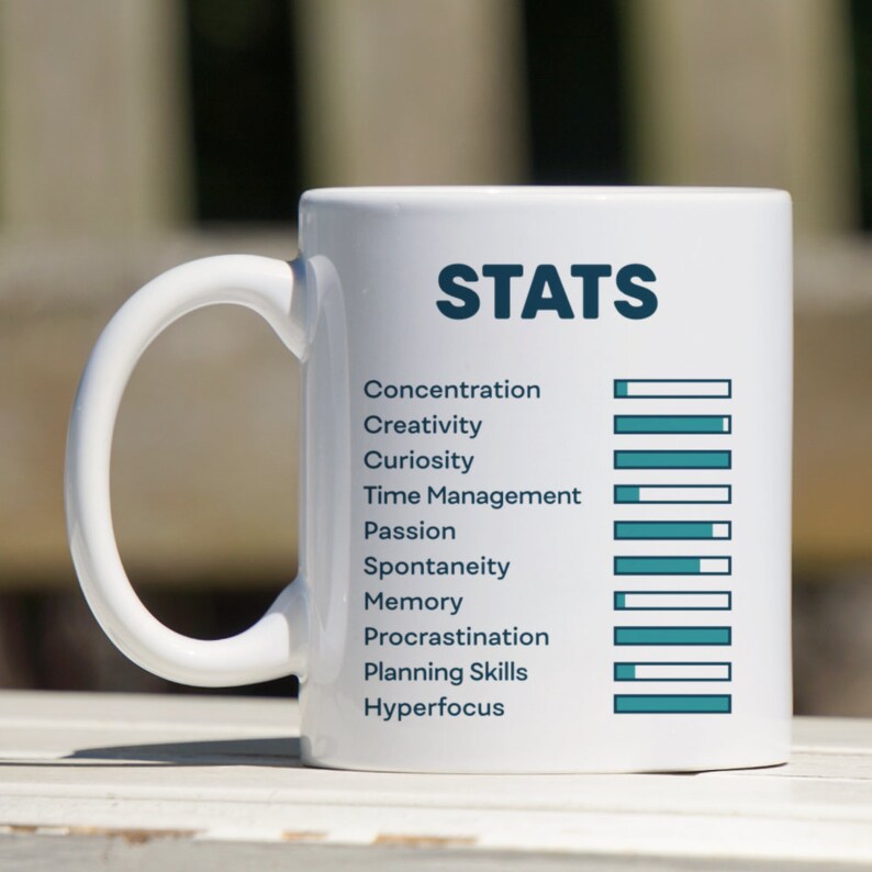 ADHD Mug ADHD Stats Neurodiversity ADHD Adult Ceramic Etsy UK