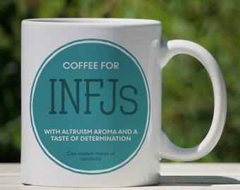 INFJ-mugg - Personlighetstyppresent - Kaffeetikett - Vänlighet - Kreativitet - Introvert - INFJ