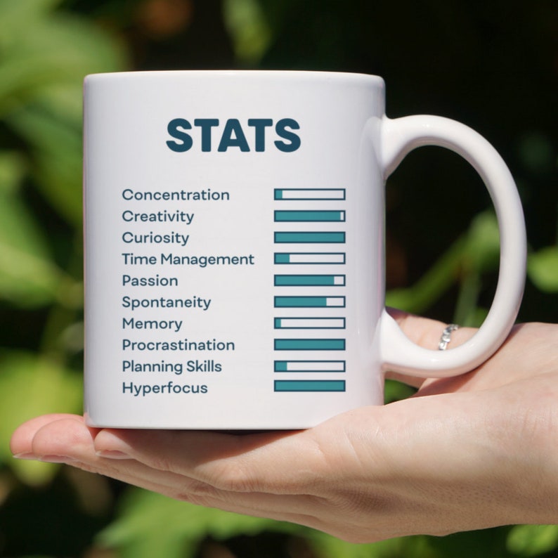 ADHD Mug ADHD Stats Neurodiversity ADHD Adult Ceramic Etsy UK