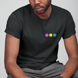 Pansexual Shirt - Pan Pride - Pansexual Flag - Pocket Print Dots - Unisex T Shirt - Graphic Tee