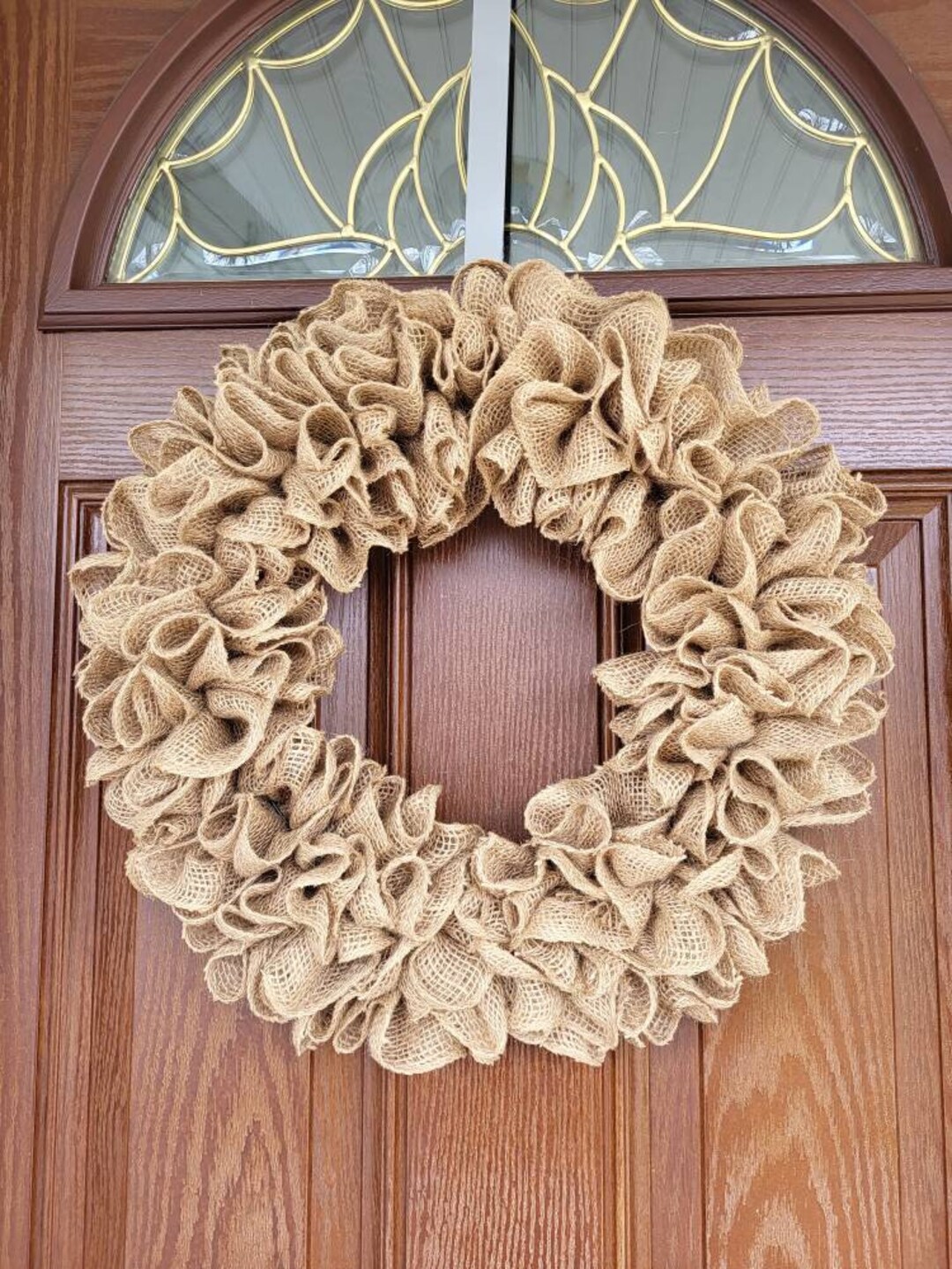 Burlap Wreath, Front Door Wreath, Simple Wreath, Farmhouse Wreath