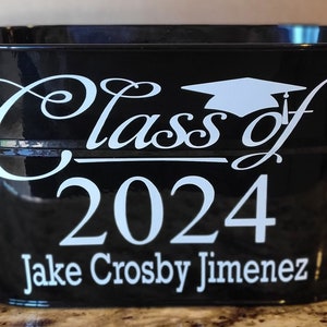 Graduation Card Holder, Graduation Party Basket, Personalized Class of 2024 favor basket, Class of 2024 gift, Graduation Card Box, Grad Box