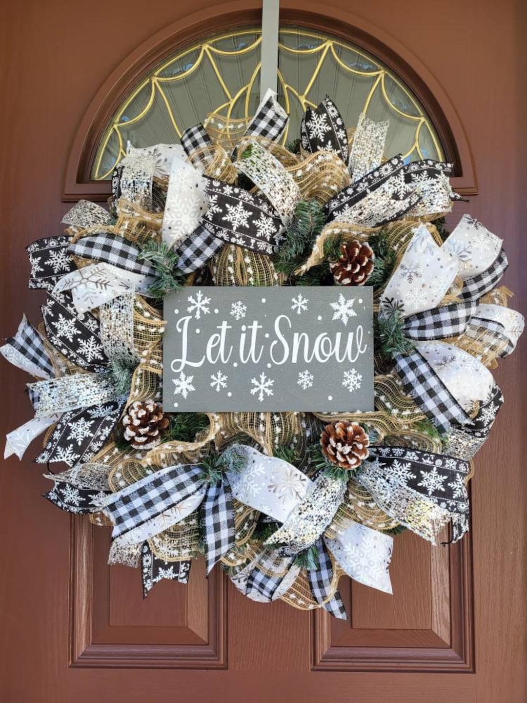 Winter Wreath, All Winter Wreath, January Wreath, Let It Snow, Winter
