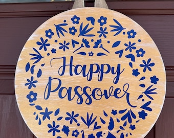 Passover Sign, Passover Decor, Passover Decoration, Happy Passover Sign, Passover Door Hanger, Passover gift, Passover Wreath, Wall Sign