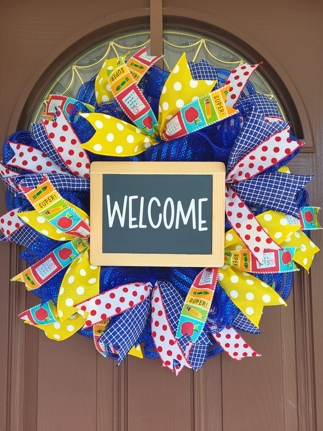 Back to School Wreath, Classroom Wreath, Teacher Welcome Wreath ...