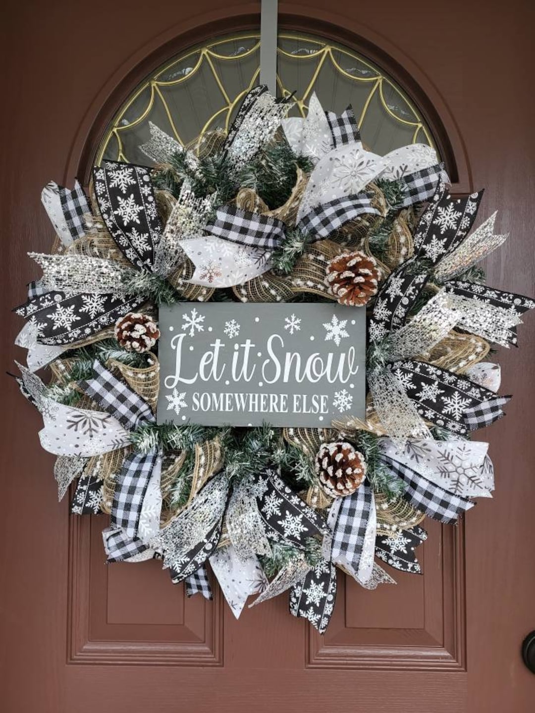 Winter Wreath, Let It Snow Wreath, Winter Wreath Not Christmas, All ...