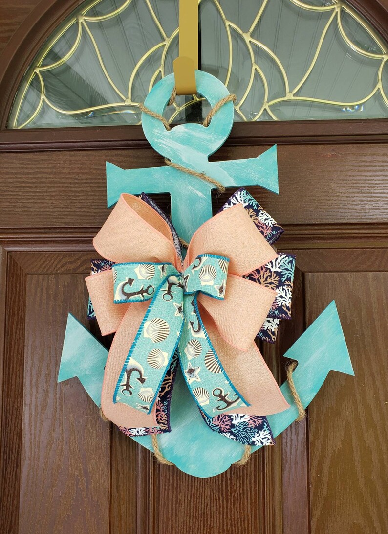 Anchor Door Hanger Nautical Door Hanger Nautical Wreath Etsy