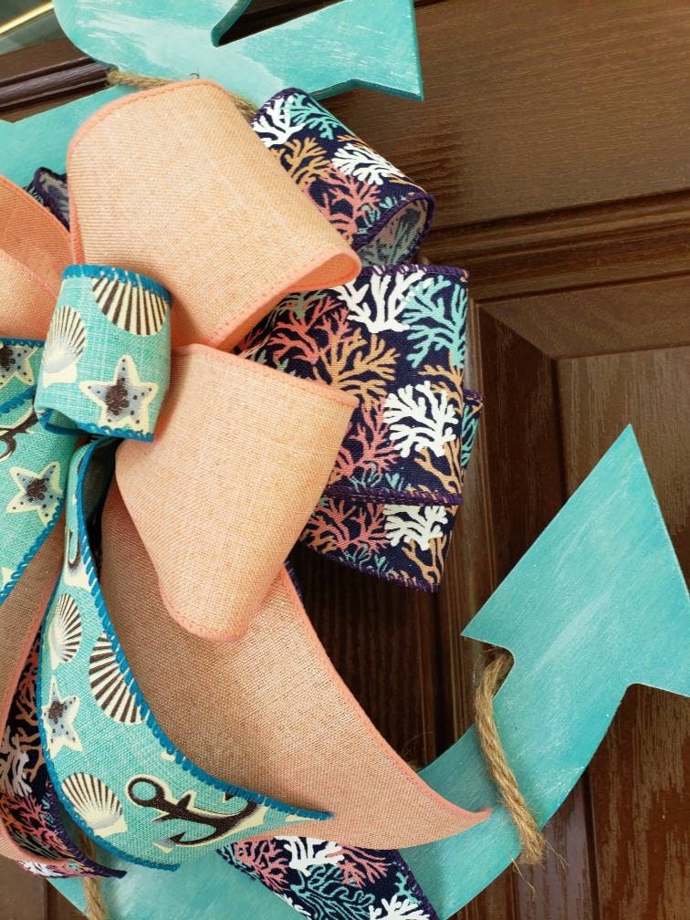 Anchor Door Hanger Nautical Door Hanger Nautical Wreath Etsy