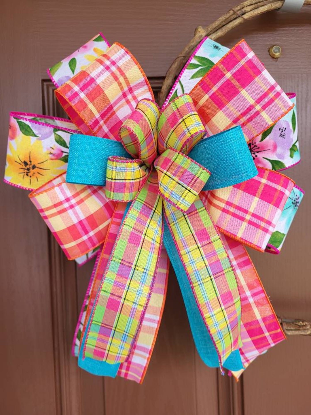 Spring Bow, Summer Bow, Bow for Wreaths, Bow for Door Hangers, Lantern