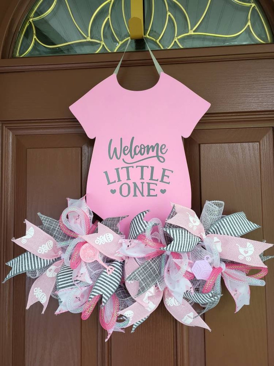 Baby Girl Door Hanger, Baby Hospital Door Hanger, Baby Shower