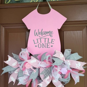 Baby Girl Door Hanger: Onesie Hospital Door Sign, Nursery Decor