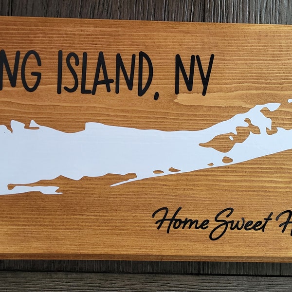Long Island Map Sign, Long Island Wall Art, Home is Long Island, Map of Long Island, New York Art, New York Sign, Long Island Sign, Gifts