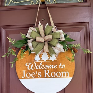 Assisted Living Door Hanger, Senior Care Door Decoration, Personalized Door Sign, Memory Care Room Sign, Nursing Home Door, Wood Name Plaque