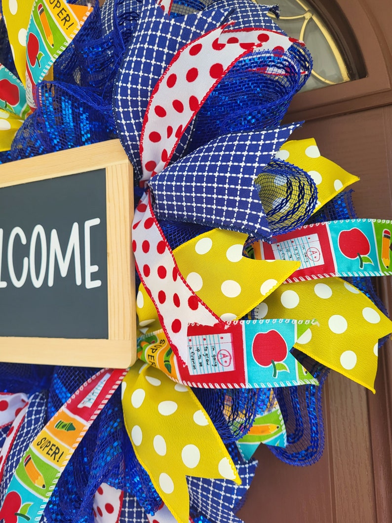 Back to School Wreath, Classroom Wreath, Teacher Welcome Wreath ...