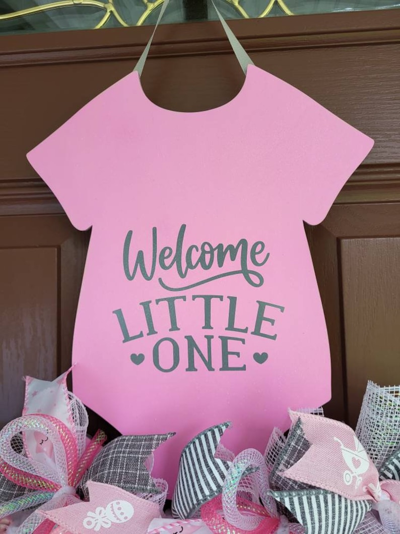 Baby Girl Door Hanger Hospital Door Hanger Baby Shower Etsy