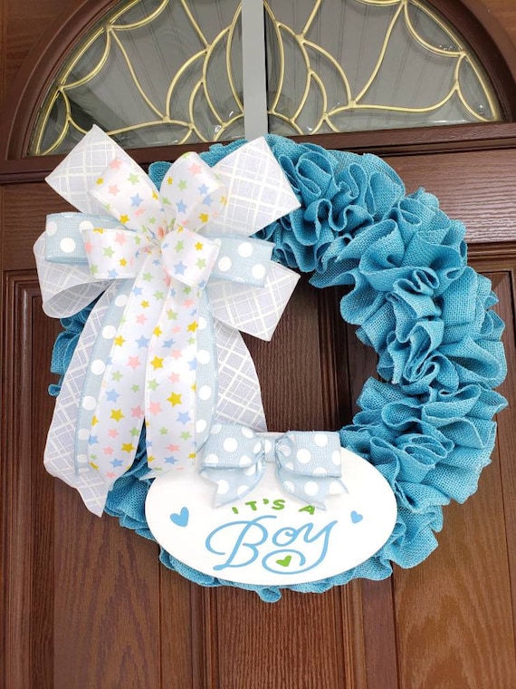 Welcome Baby Shower and Hospital Door Wreath