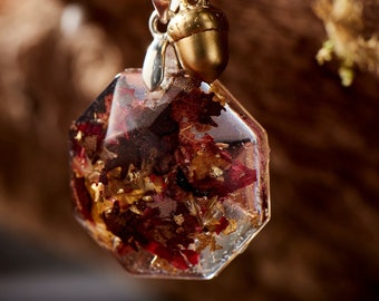 Let the Leaves Fall - Herbst Blätter Sterling Silber Halskette, Herbst Halskette, echte Blume Schmuck, Blatt Halskette, Herbst Schmuck