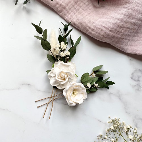 Emilia Hydrangea Wedding Flower Hair Pins Etsy