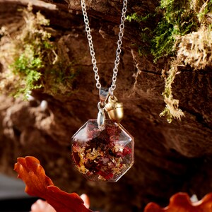 Let the Leaves Fall – Autumn Leaves Sterling Silver Necklace, Autumn Necklace, Real Flower Jewellery, Leaf Necklace, Fall Jewellery