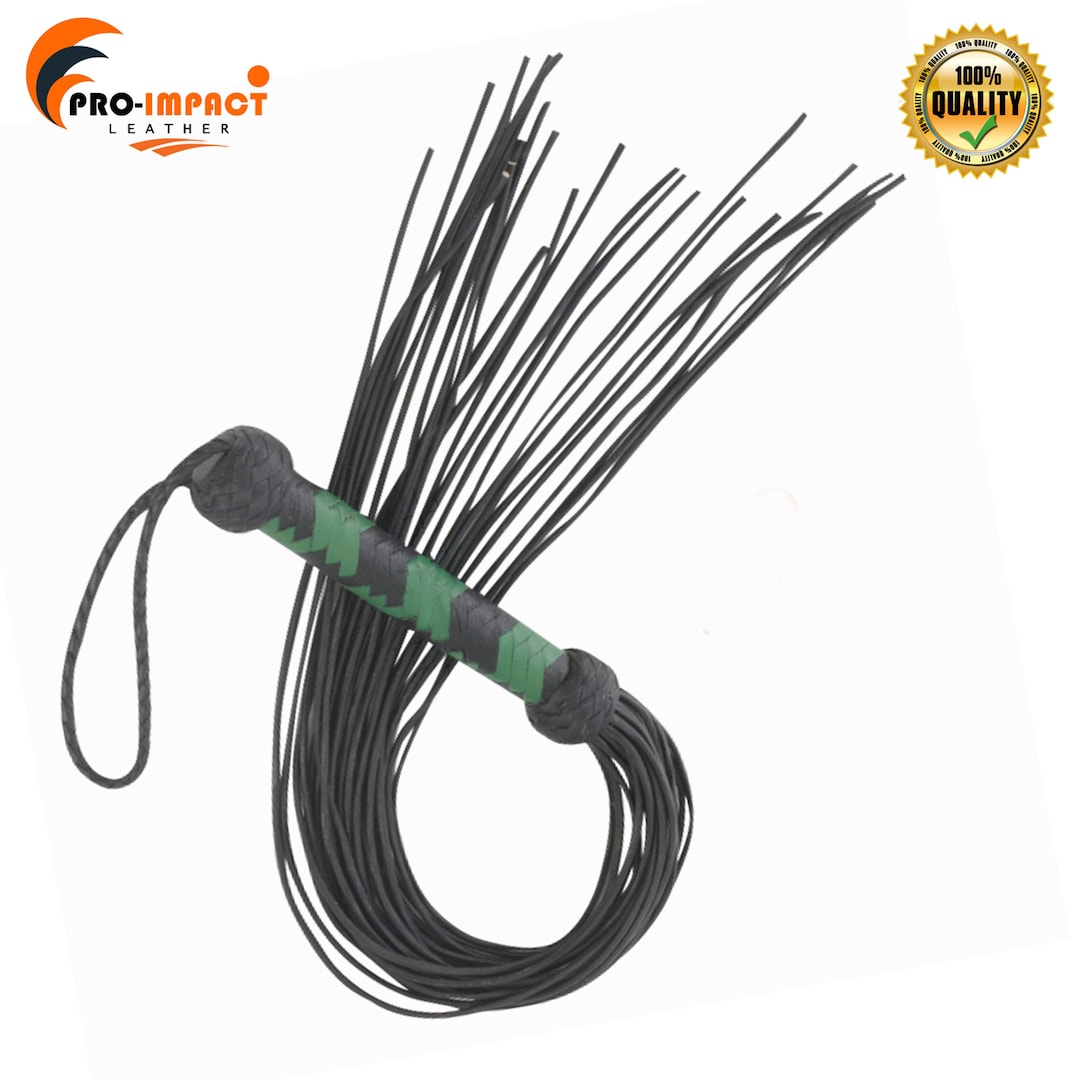 Frusta Kinky Flogger In Vera Pelle Bovina – Lunga 31 Pollici, Cuoio Di Vacchetta, Colore Tan, Django-enterprises