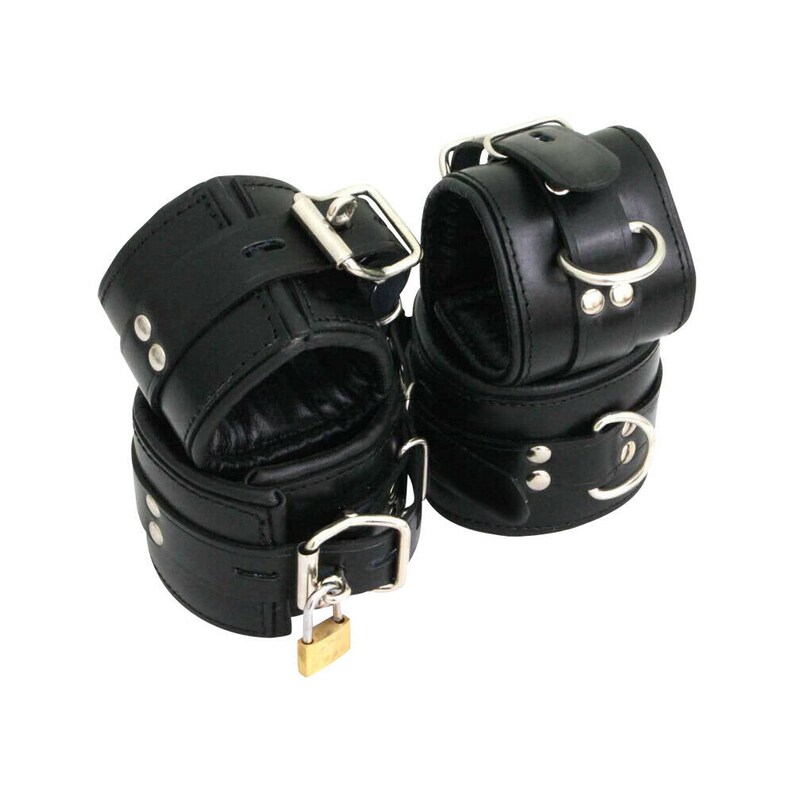 leather wrist and ankle cuffs