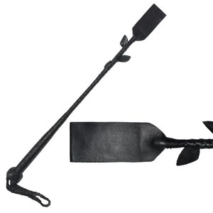 New Fifty Shades Western Leather Riding Crop/Bat/Whip 24" BLACK SUEDE 