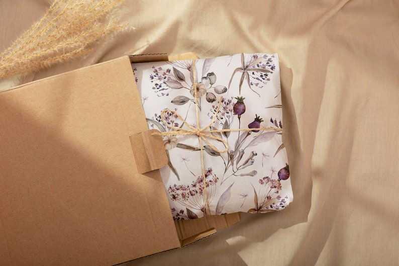 Seidenpapier Boho/ schönes Verpackungspapier / schönes Seidenpapier/ Verpackungspapier Blumen Bild 1