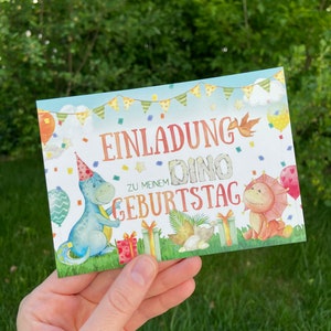 Einladungskarten 10 Set/ Kindergeburtstag / Einladungen Dino /Einladungen Jungs / Dinosaurier