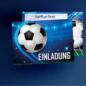 Cartes d'invitation 10 pièces / Anniversaire enfant / Invitations football / Invitations garçons / Invitation sport