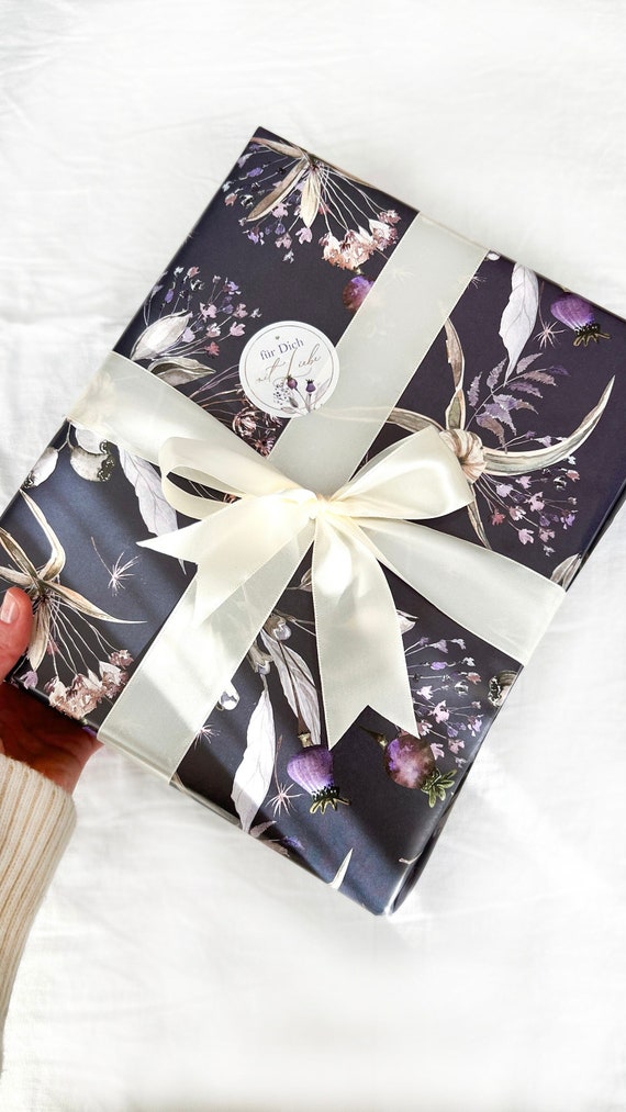 Geschenkpapier / Geschenkbögen BOHO  / schönes Geschenkpapier in Boho Stil / Geburtstagsgeschenk /Floral Wrapping Papier/