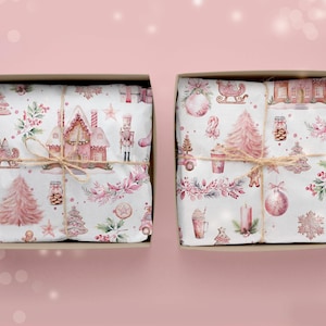 Seidenpapier  Weihnachten/ schönes Verpackungspapier /  Verpackungspapier rosa / Cozy Weihnachten / Winter Dekor cute rosa/ tissue paper