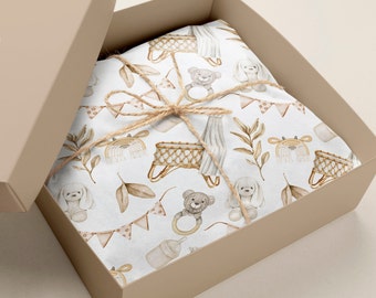 Seidenpapier Baby Boho/ schönes Verpackungspapier / schönes Seidenpapier/ Verpackungspapier Baby