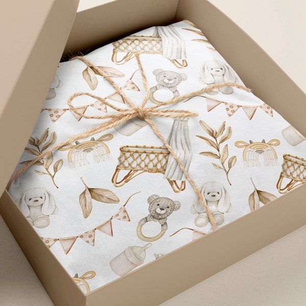 Seidenpapier Baby Boho/ schönes Verpackungspapier / schönes Seidenpapier/ Verpackungspapier Baby