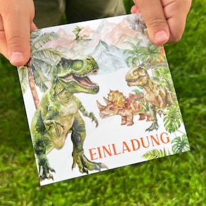 Einladungskarten Dino/ Kindergeburtstag Tirex / Einladungen dinos / Einladungen Jungen / Juresic Einladung