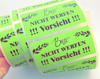 Bitte nicht werfen Aufkleber, Verpackung Aufkleber, nicht biegen Aufkleber, zerbrechliche Etikett, Mailing-Aufkleber, Mail-Aufkleber