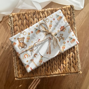 Geschenkpapier Baby 2/ Geschenkbögen Baby / schönes Geschenkpapier  /Geschenkpapier zur Geburt / Verpackungspapier zur Geburt