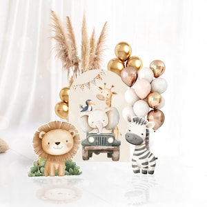 Deko Aufsteller Safari / Pappaufsteller für Kinderfeste und Fotoshootings / Geburtstagdeko/ CakeSmashShooting Deko