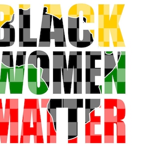 Black Women Matter Africa Knockout SVG