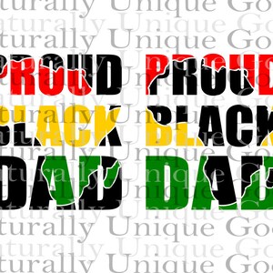 Proud Black Dad Africa Knockout SVG